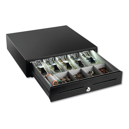 Steelmaster High-Security Cash Drawer, 4.25"x16-3/8"x16-1/8", Plastic/Steel, Black 225L1616104